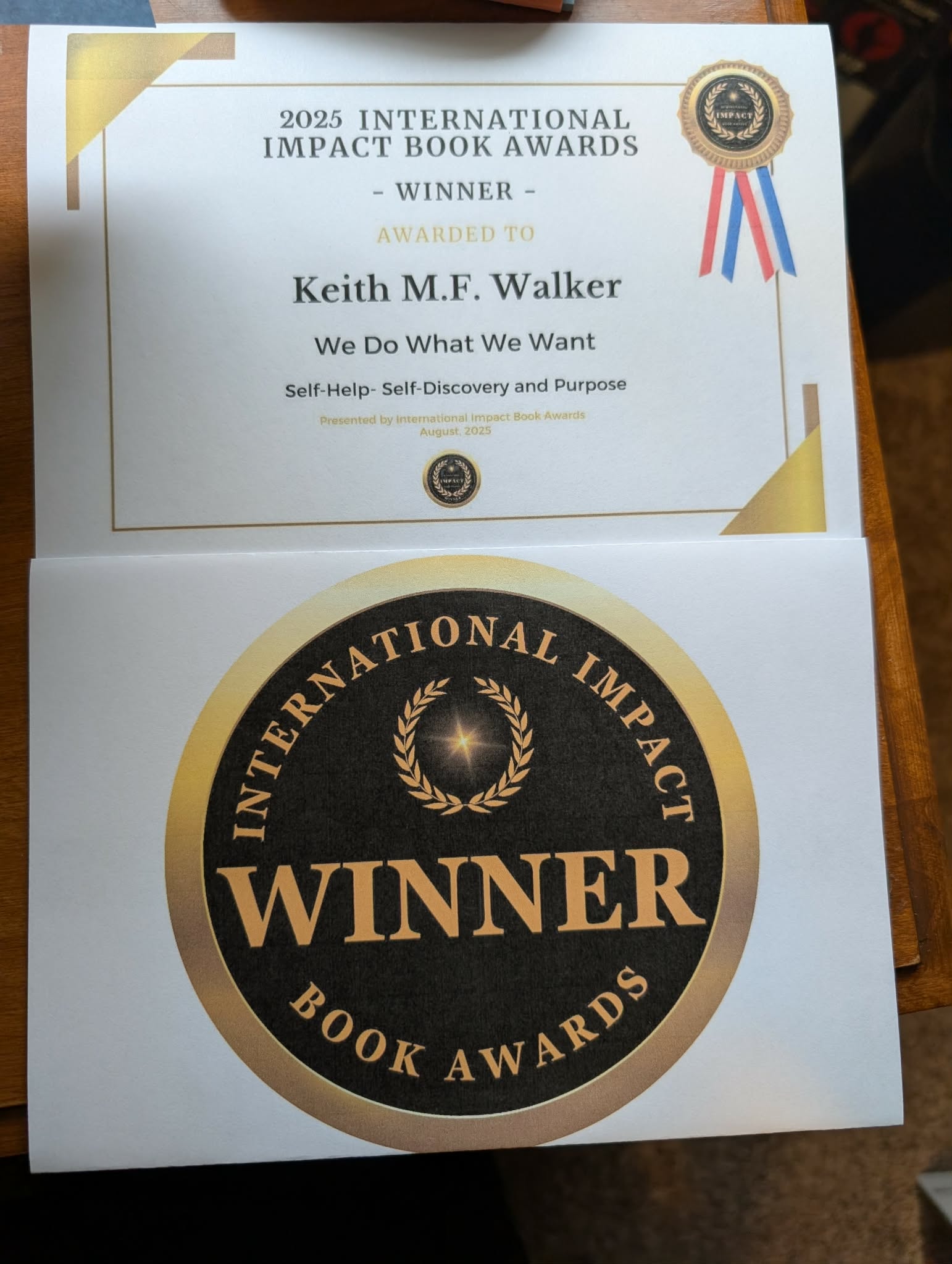 2025 International Impact Book Awards Winner — Keith MF Walker